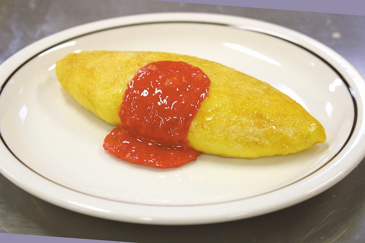 食品サンプルの試作品第一号となった「記念オム」