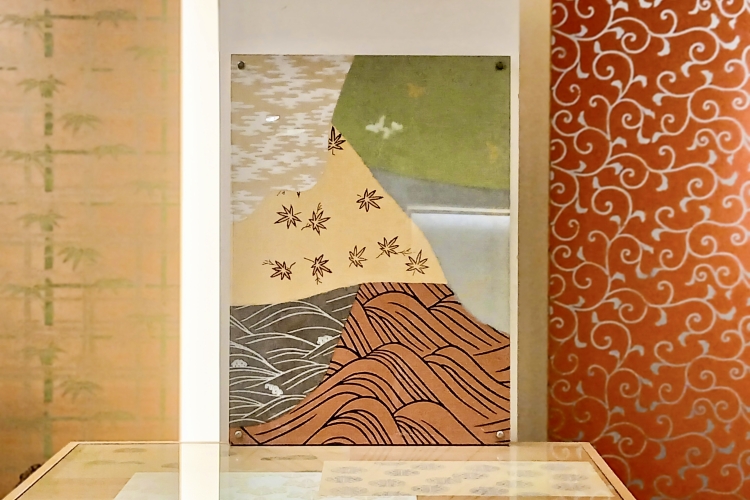 西村さんの祖父が残した「京からかみ」のパネル