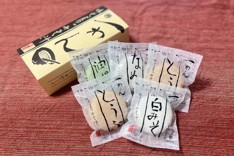 「一わんみそ汁」(「とうふ」「油揚げ」「なめこ」「西京白みそ」の全4種類)